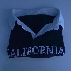 California print long sleeve shirt with white collar